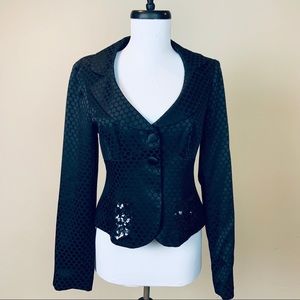 Nanette Lepore  Black Blazer w/ Sequence Pockets